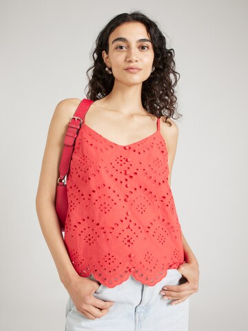 Top 'PCVILDE' di PIECES in rosso: frontale
