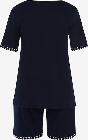Hanro Short Pajama Set ' Rosa ' in Blue