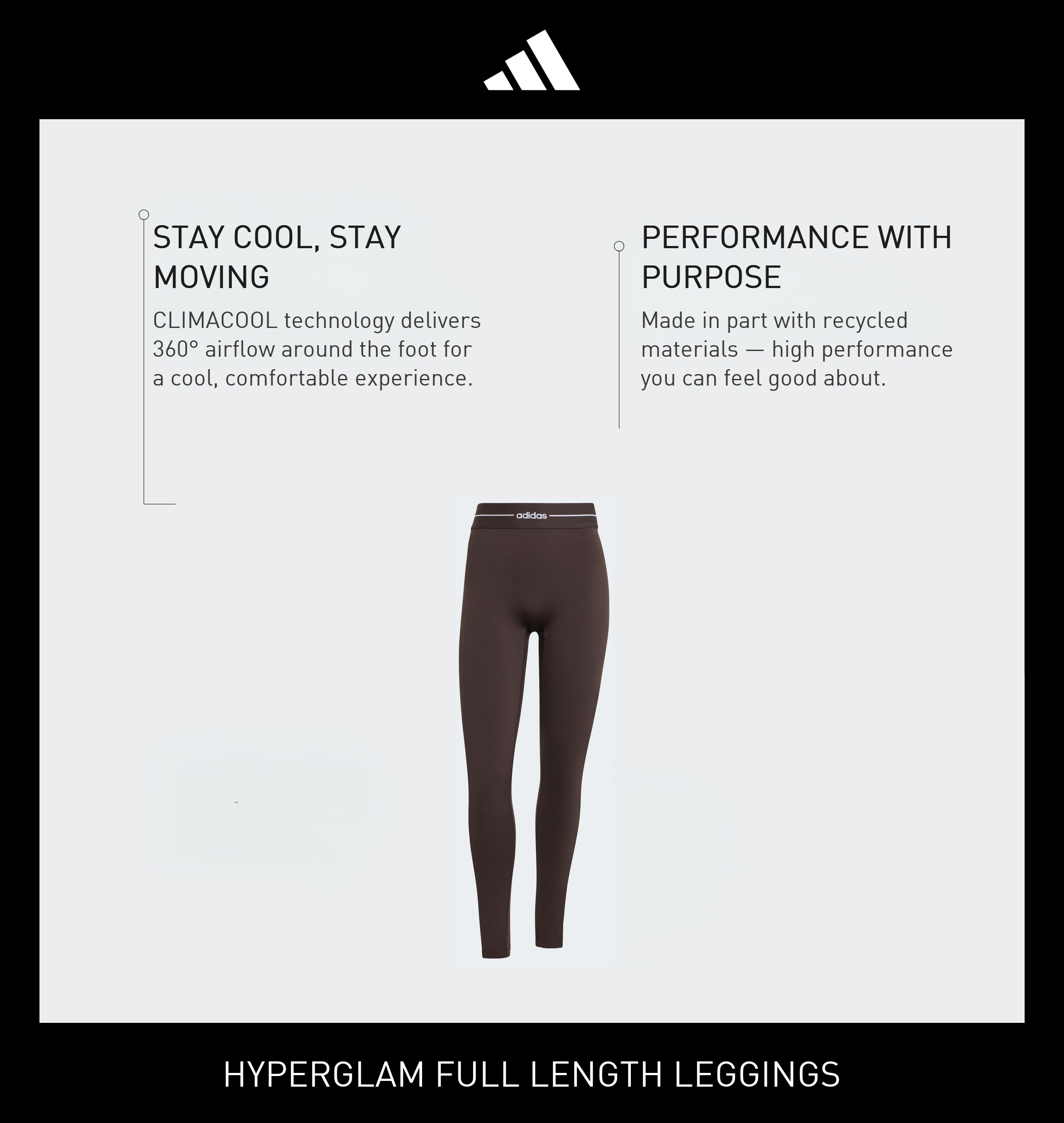 ADIDAS PERFORMANCE Skinny Workout Pants 'Hyperglam' in Brown