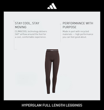 ADIDAS PERFORMANCE Skinny Sportovní kalhoty 'Hyperglam' – hnědá