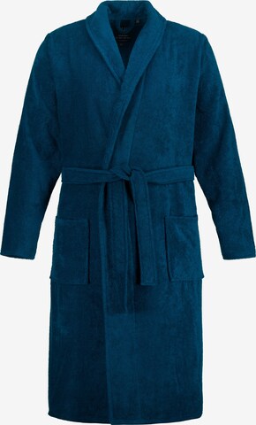 JP1880 Long Bathrobe in Blue: front