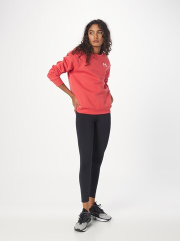 UNDER ARMOUR - Sweatshirt de desporto 'Essential' em vermelho