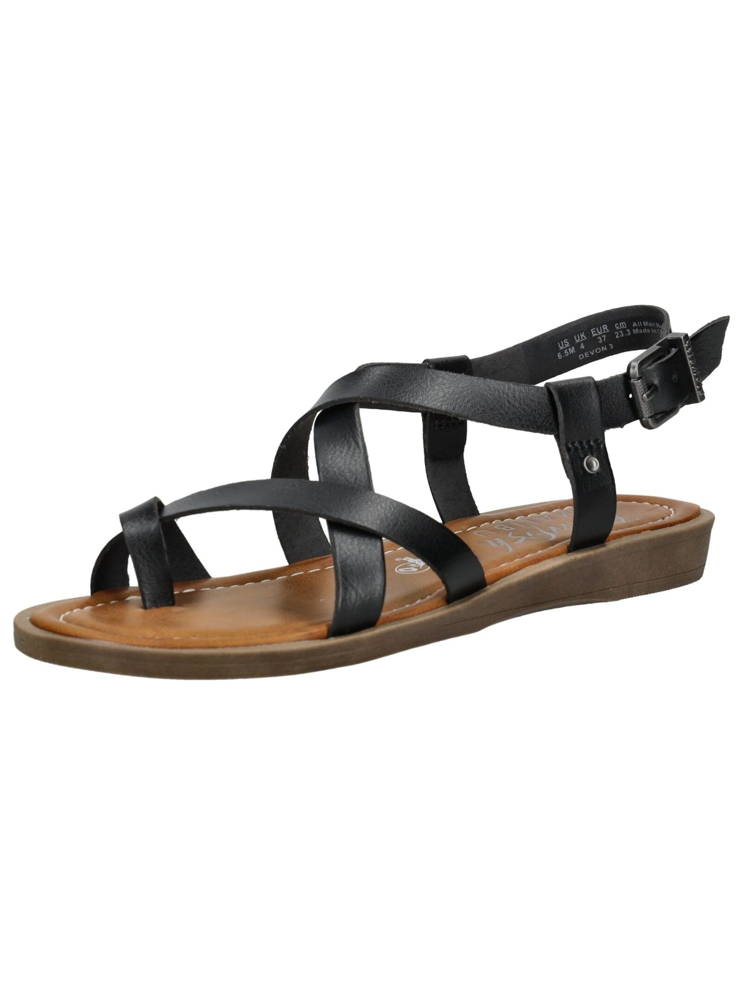 Blowfish Malibu T-bar sandals in Black: front