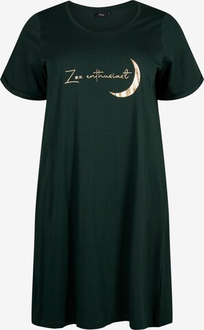 Chemise de nuit 'Mally' Zizzi en vert : devant