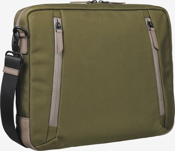 LEONHARD HEYDEN Document Bag 'Helsinki' in Green: front