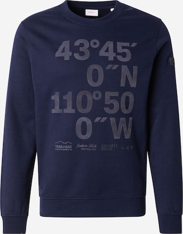 s.Oliver Sweatshirt in Blauw: voorkant