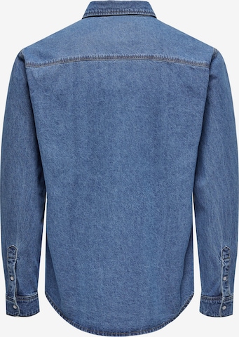 Only & Sons Comfort Fit Hemd 'Bane' in Blau