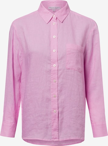 Marie Lund Leinenbluse in Pink: Vorderseite