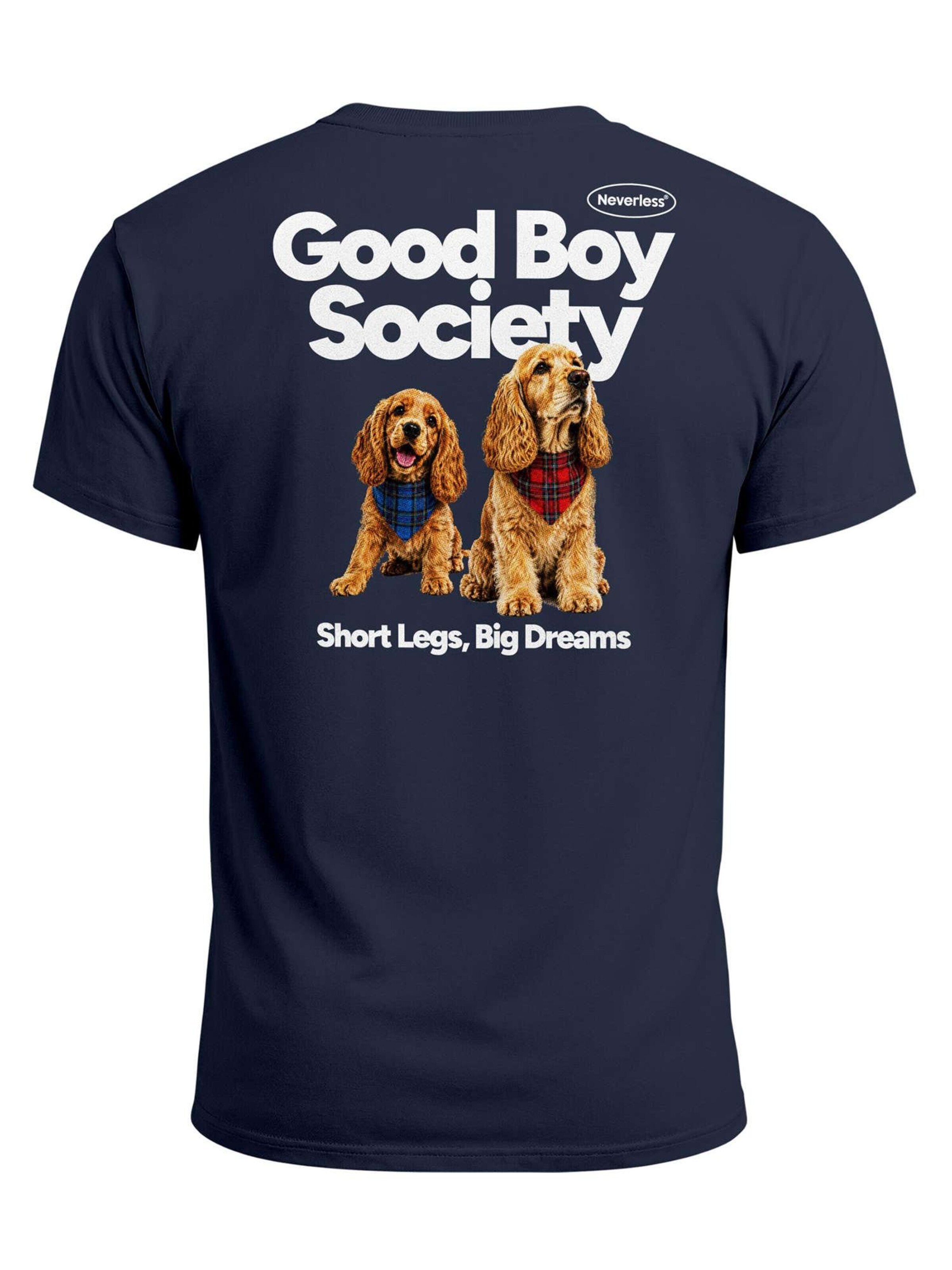Neverless Shirt 'Good Boy Society' in Blue: front