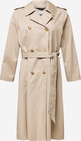 Manteau mi-saison Tommy Hilfiger Curve en beige : devant