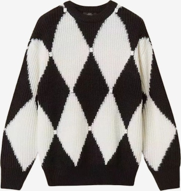 Twinset Sweater 'Argyle Wool Blend Sweater with Embroidery' in White: front
