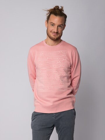 Felpa ' Doodle Cats ' di Watapparel in rosa: frontale
