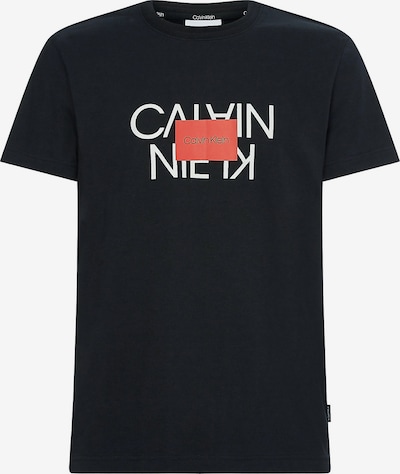 Calvin Klein T-Shirt in grenadine / schwarz / weiß, Produktansicht