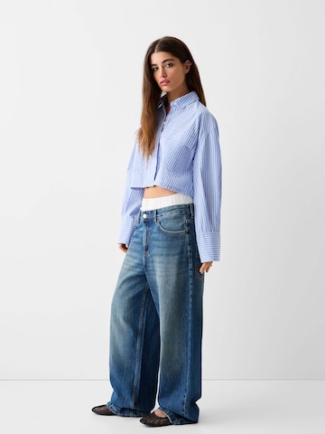 Bershka Blouse in Blauw