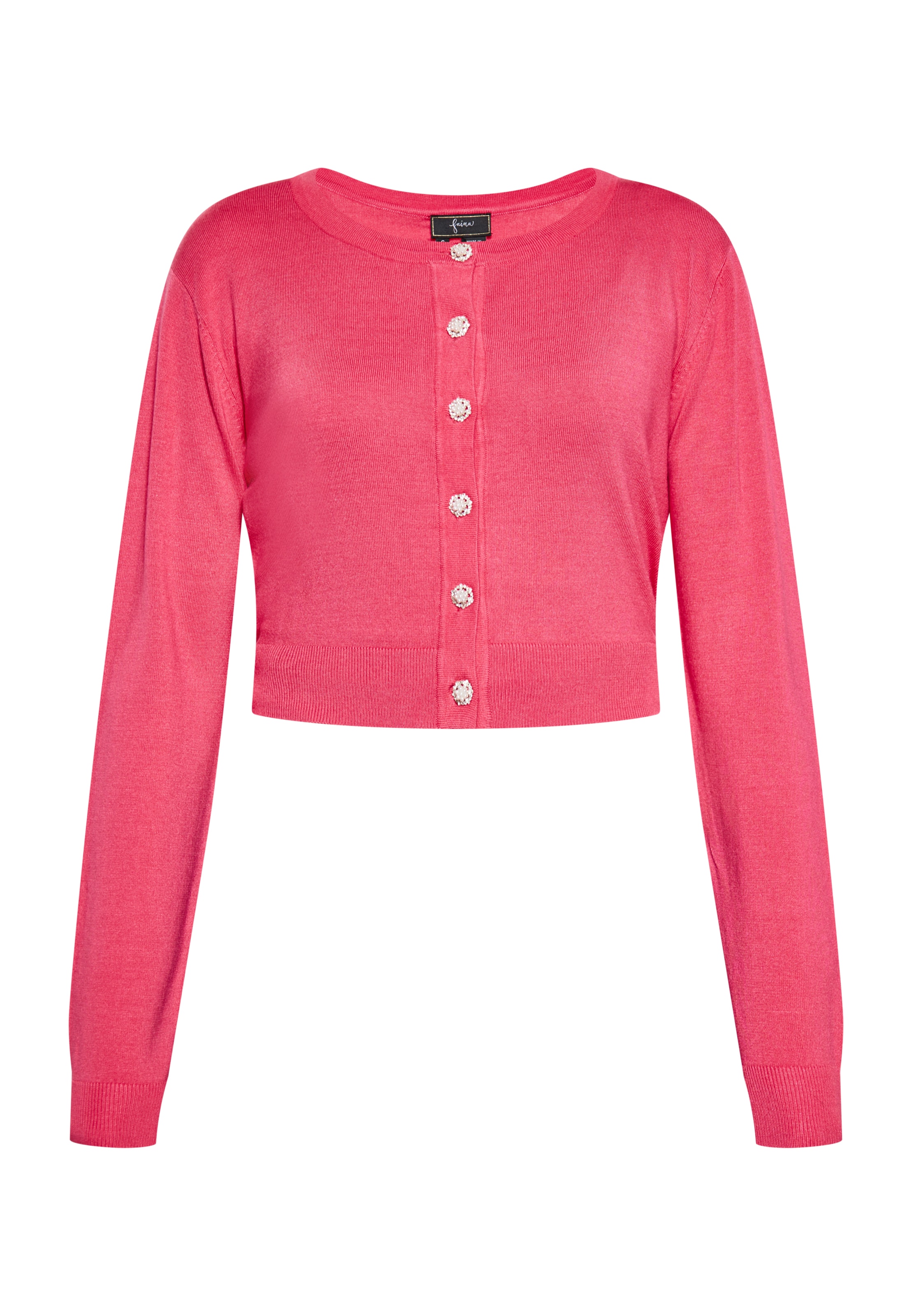 faina Вязаная кофта в Ярко-розовый: спереди