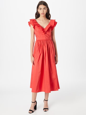 Robe de cocktail SWING en rouge : devant