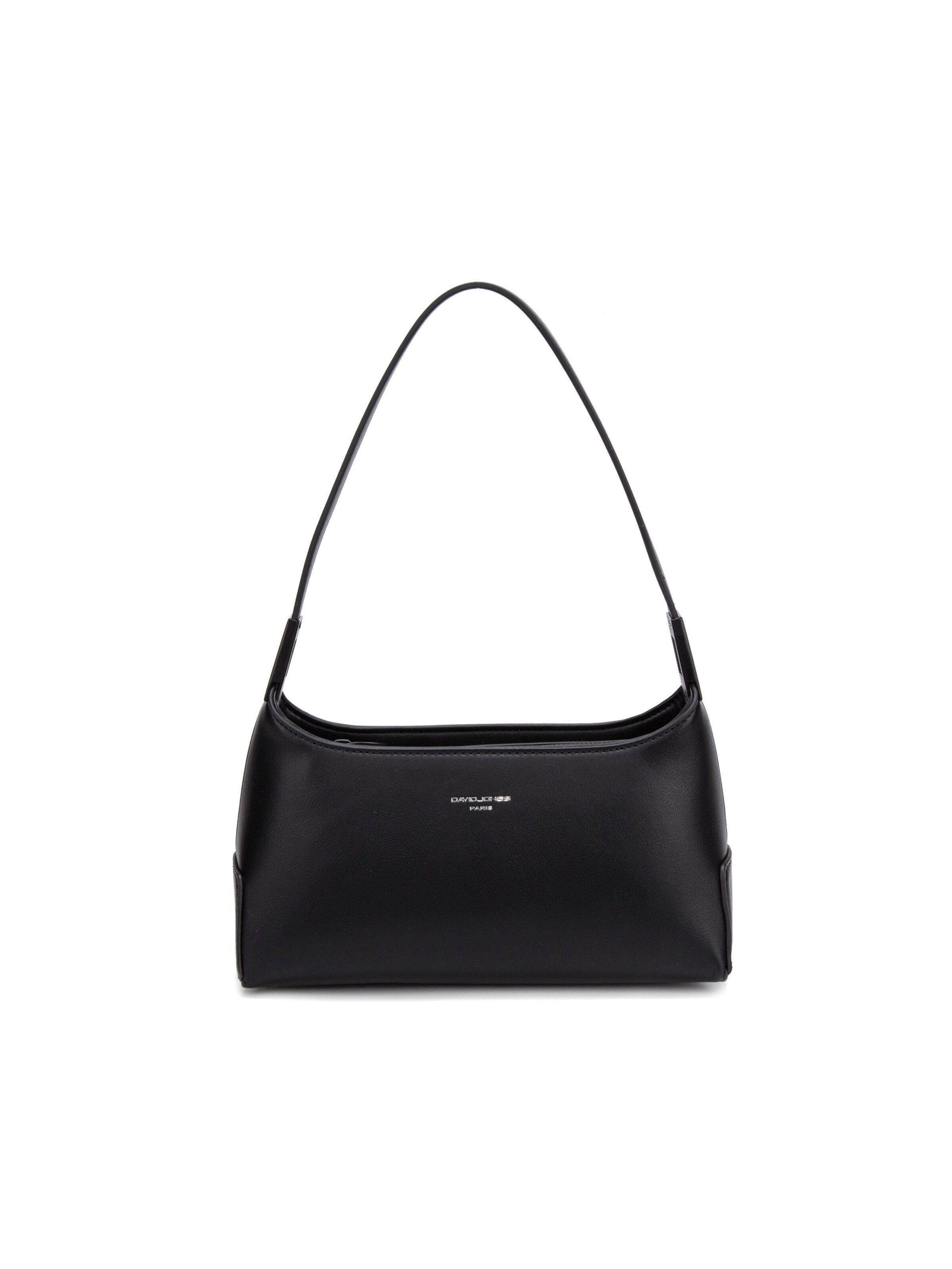Borsa a spalla 'Borsa a Spalla Baguette David Jones Ecopelle Zip' di David Jones in nero: frontale