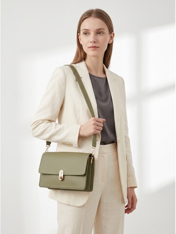 Borsa a spalla 'Borsa a Spalla Donna Bruno Magli Carol Flap Eco-Pelle Twist Lock' di Bruno Magli in grigio