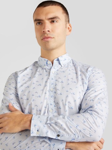 SCOTCH & SODA Slim fit Button Up Shirt 'Ditsy' in Blue