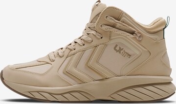 Hummel High-Top Sneakers in Beige: front