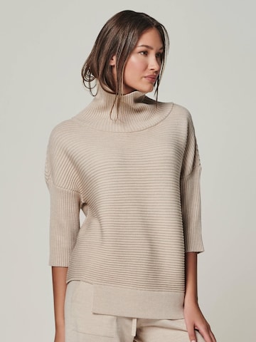 YOU LOOK PERFECT Trui 'BAILEY' in Beige: voorkant