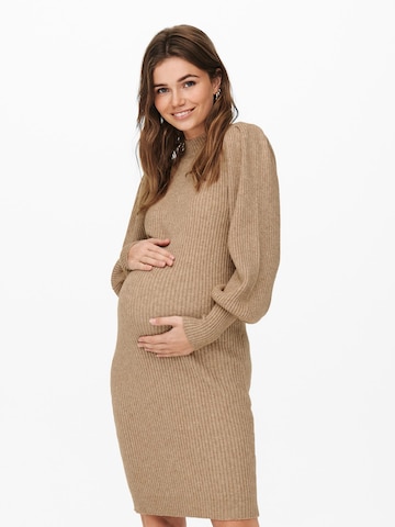 Only Maternity Knit dress 'Katia' in Brown