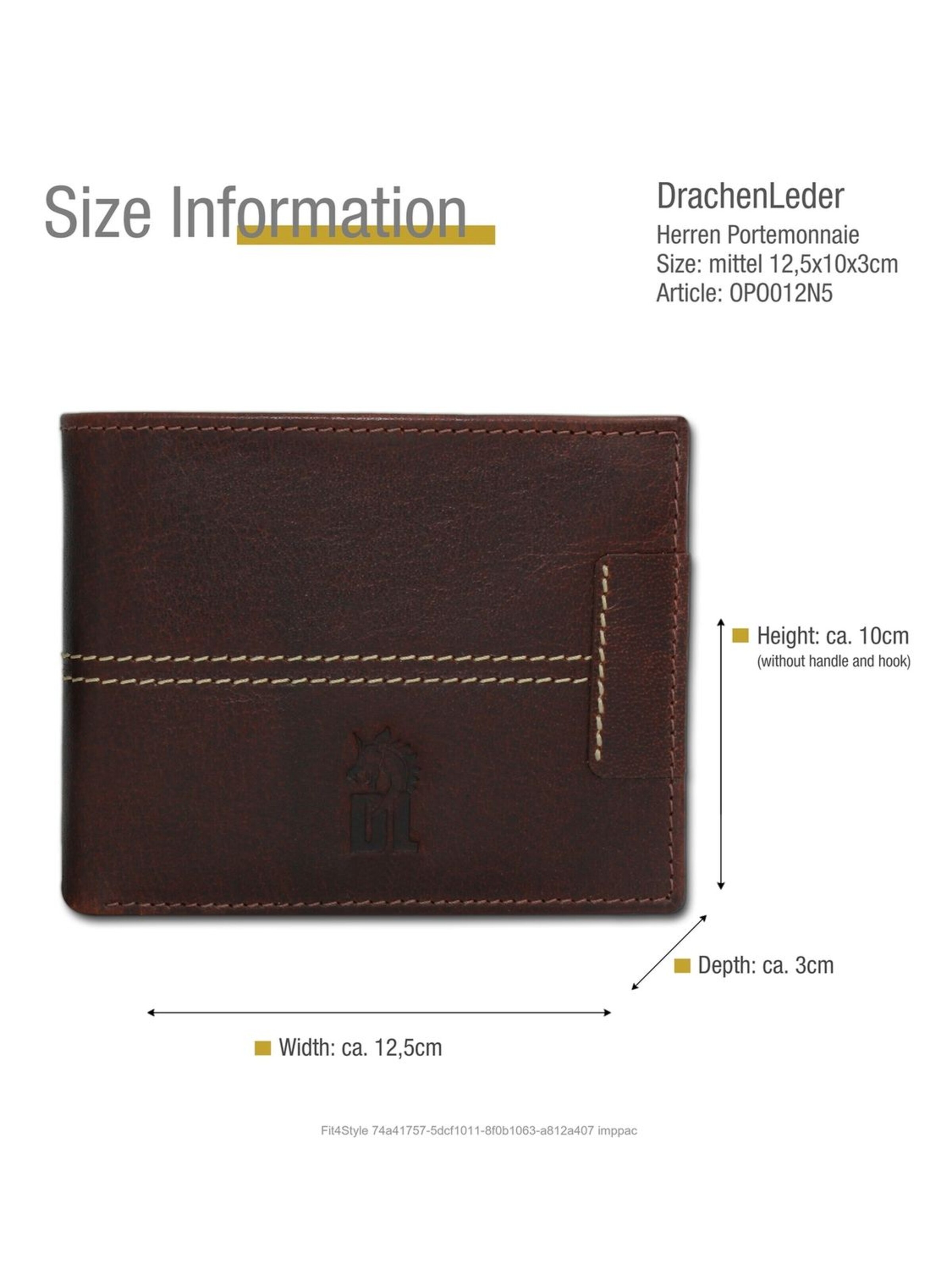DrachenLeder - Cartera en marrón