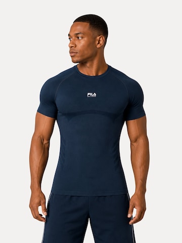 T-Shirt fonctionnel 'Varallo' Smilodox en bleu : devant
