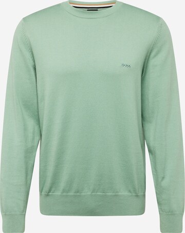 BOSS Sweater 'Pacas-L' in Green: front