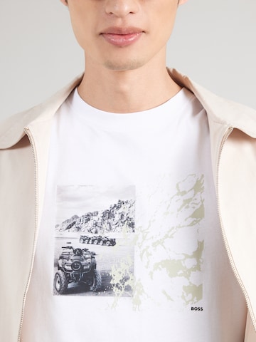 BOSS - Camiseta 'Te_Motors' en beige