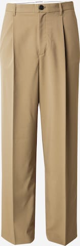 Pantalon à plis 'Uno' WEEKDAY en vert : devant