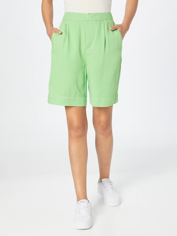 JUST FEMALE Pleated Pants 'Caro' in Green: front