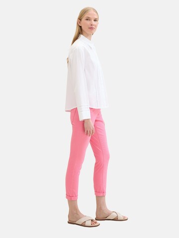 TOM TAILOR Slimfit Bukser i pink