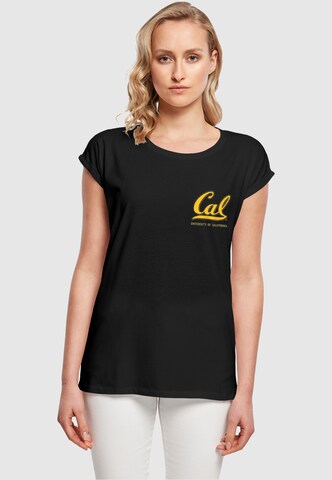 Merchcode Shirt 'Berkeley University - CAL' in Zwart: voorkant