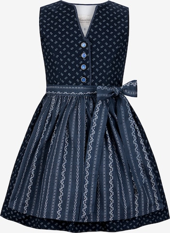 STOCKERPOINT Dirndl 'Leni' in Blau: Vorderseite