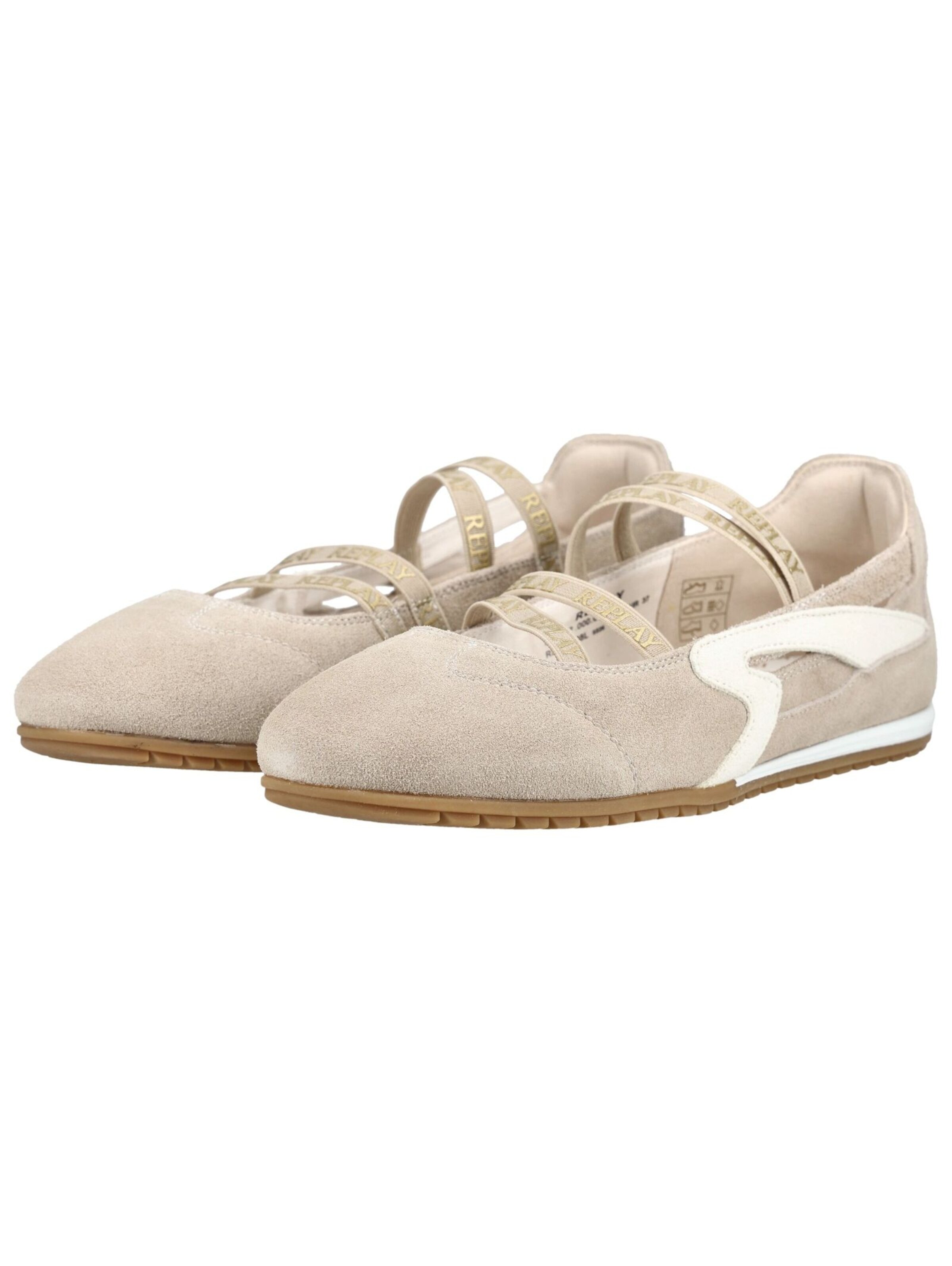REPLAY Ballerina met riempjes in Beige