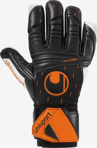 UHLSPORT Athletic Gloves in Black: front