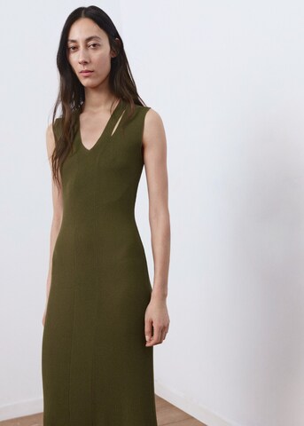 MANGO Knitted dress 'Casandra' in Green