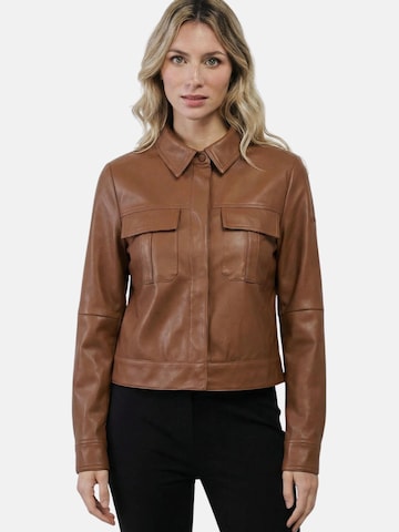 Yes Zee Between-season jacket 'YES ZEE GIUBBINO YES ZEE GIUBBINO' in Brown: front