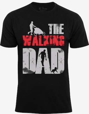 Cotton Prime T-Shirt 'The Walking Dad' in Schwarz: Vorderseite