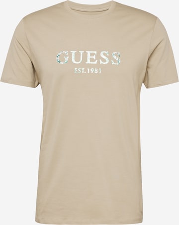 GUESS Tričko – šedá: přední strana