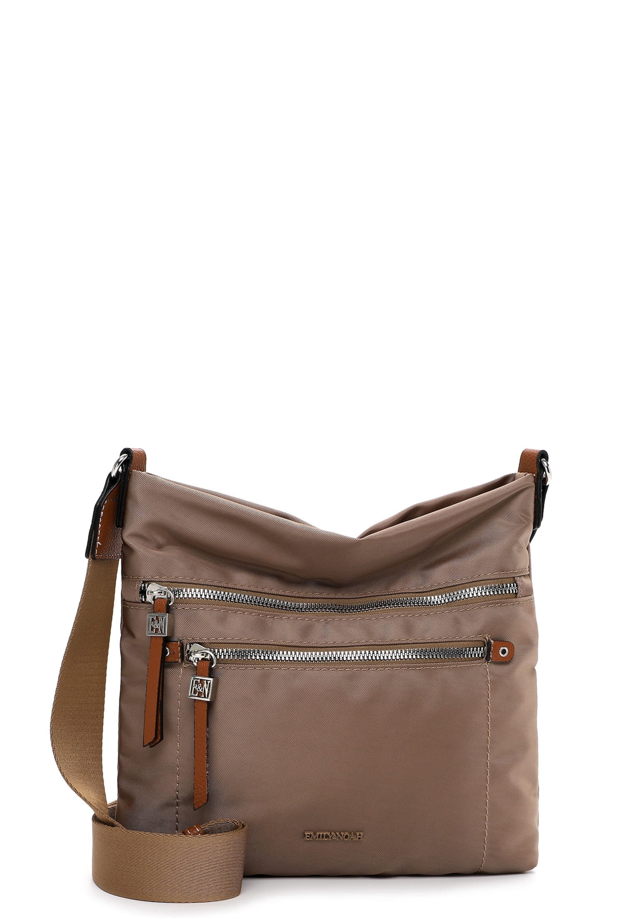 Emily & Noah Crossbody Bag in Beige: front