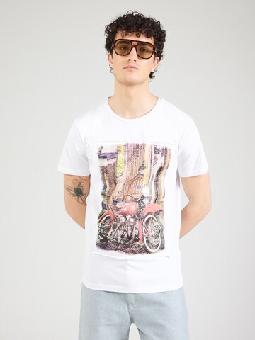 Key Largo - Camiseta 'Race' en blanco: frente