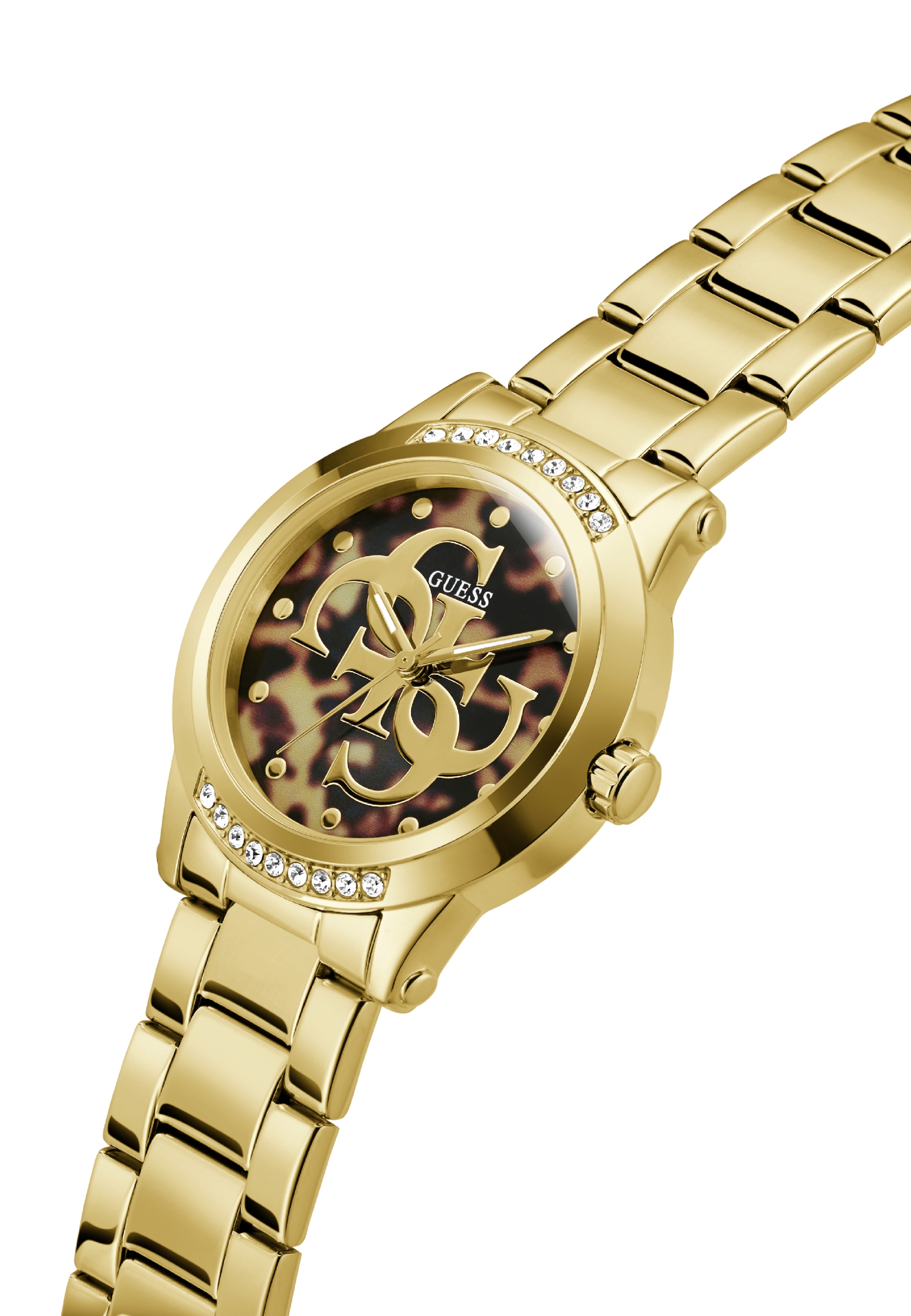 GUESS Analog klocka 'ANNETTE' i guld