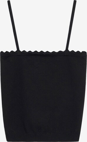 MANGO Knitted Top 'MISPIA' in Black: front