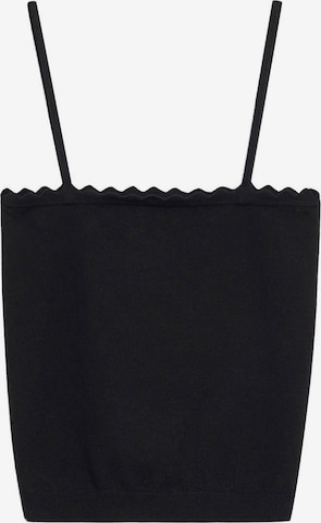 Tops en tricot 'MISPIA' MANGO en noir : devant