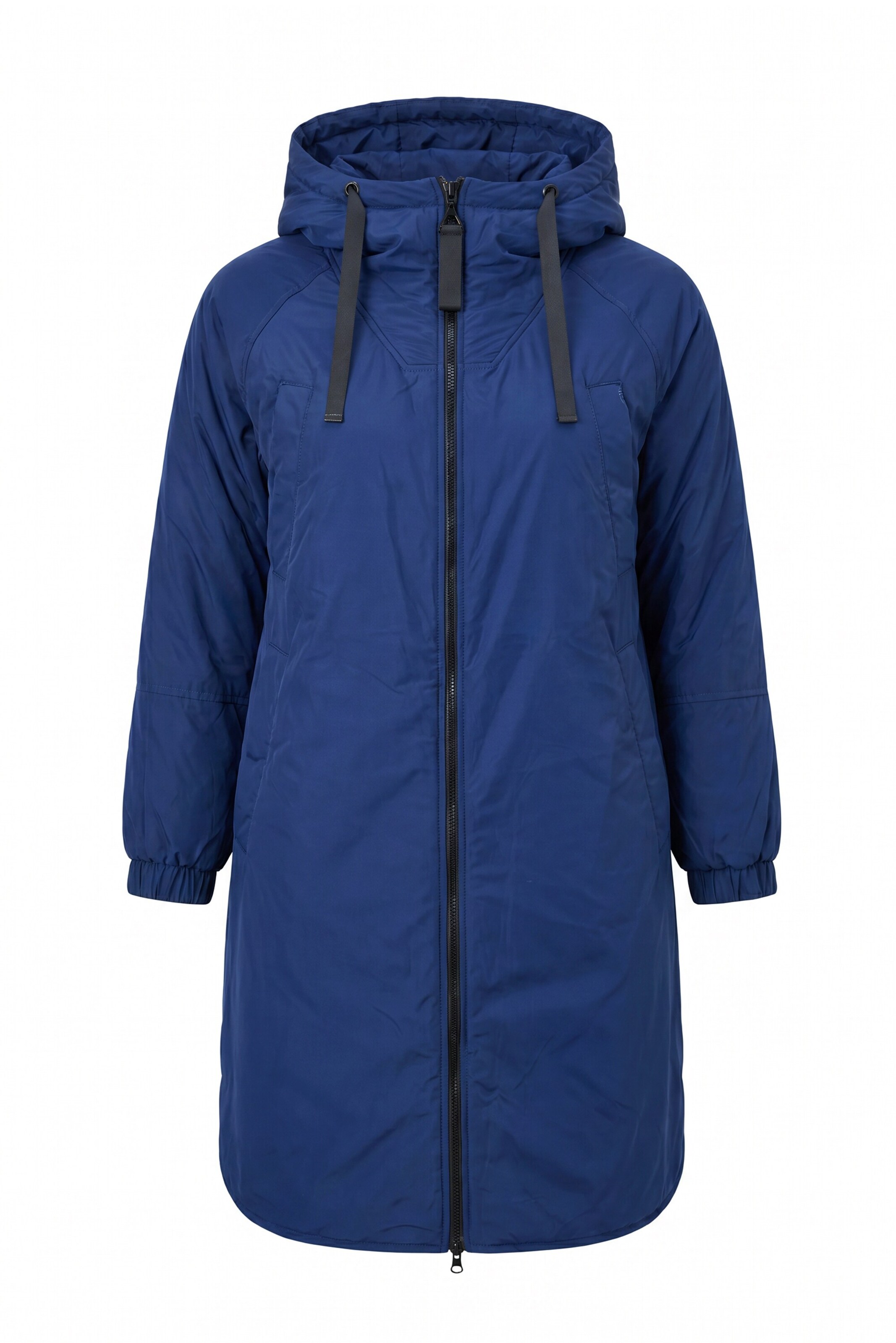 Ulla Popken Functionele mantel in Blauw: voorkant