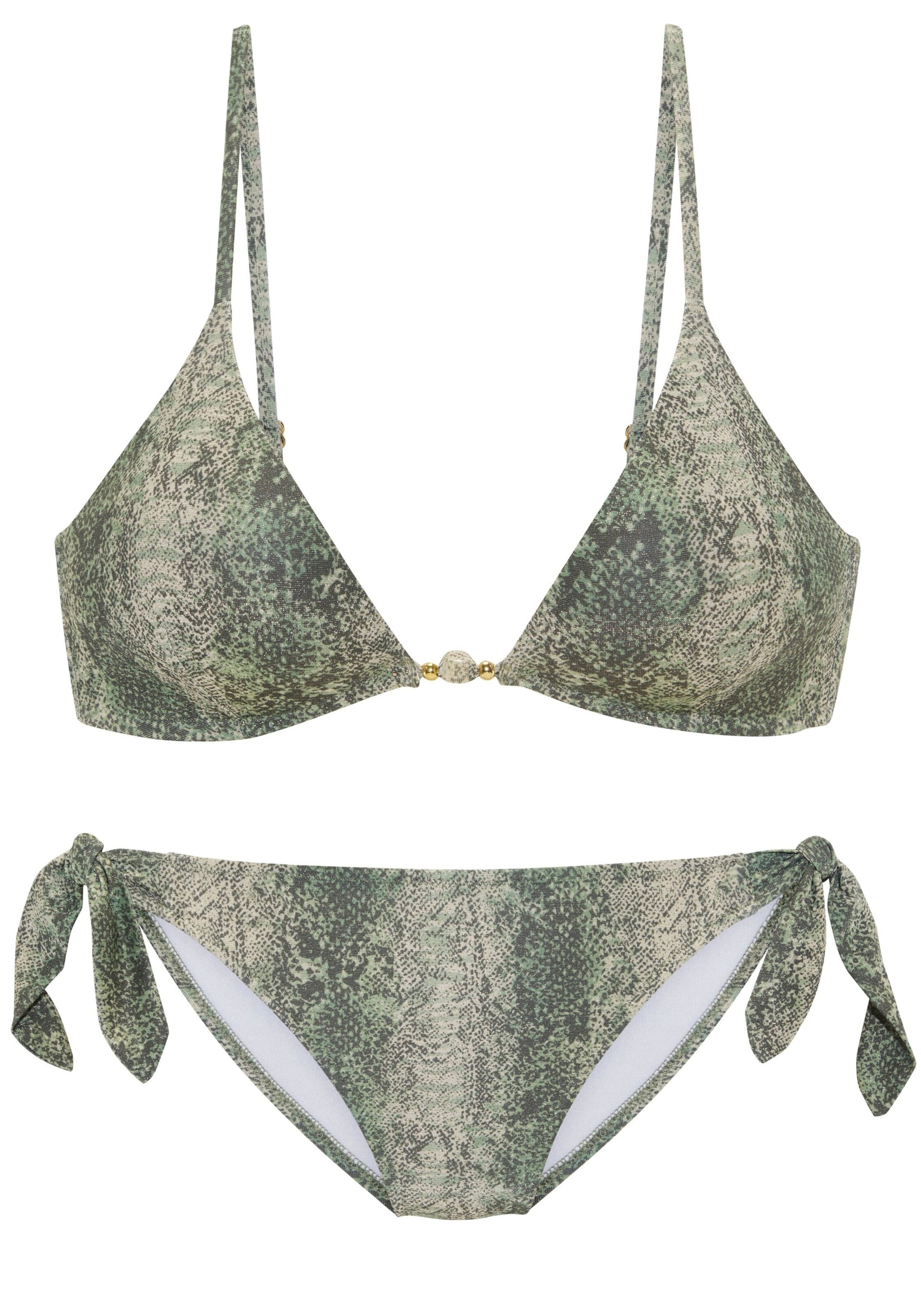 JETTE Trojúhelníková Bikiny – zelená: přední strana