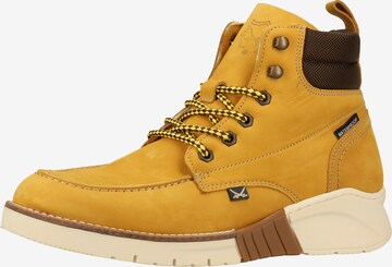 SANSIBAR Lace-Up Boots in Yellow: front