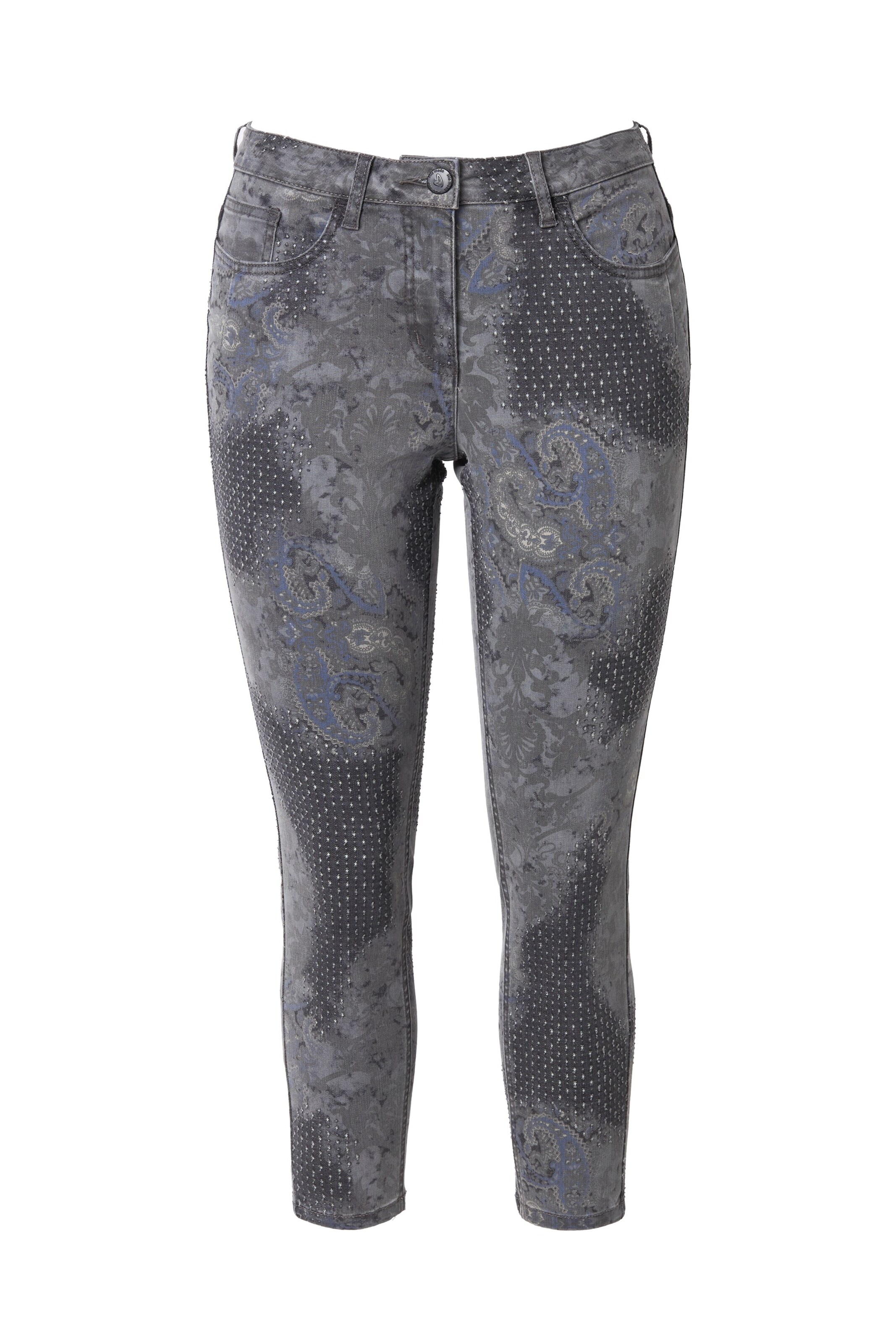 MIAMODA Skinny Jeans in Grijs: voorkant